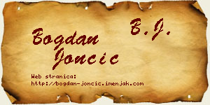 Bogdan Jončić vizit kartica